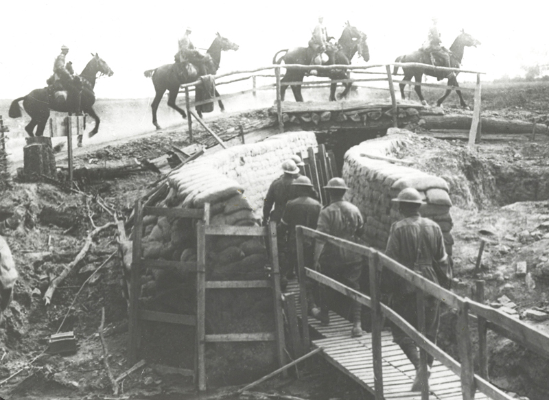 Hussars heading out on patrol 1917